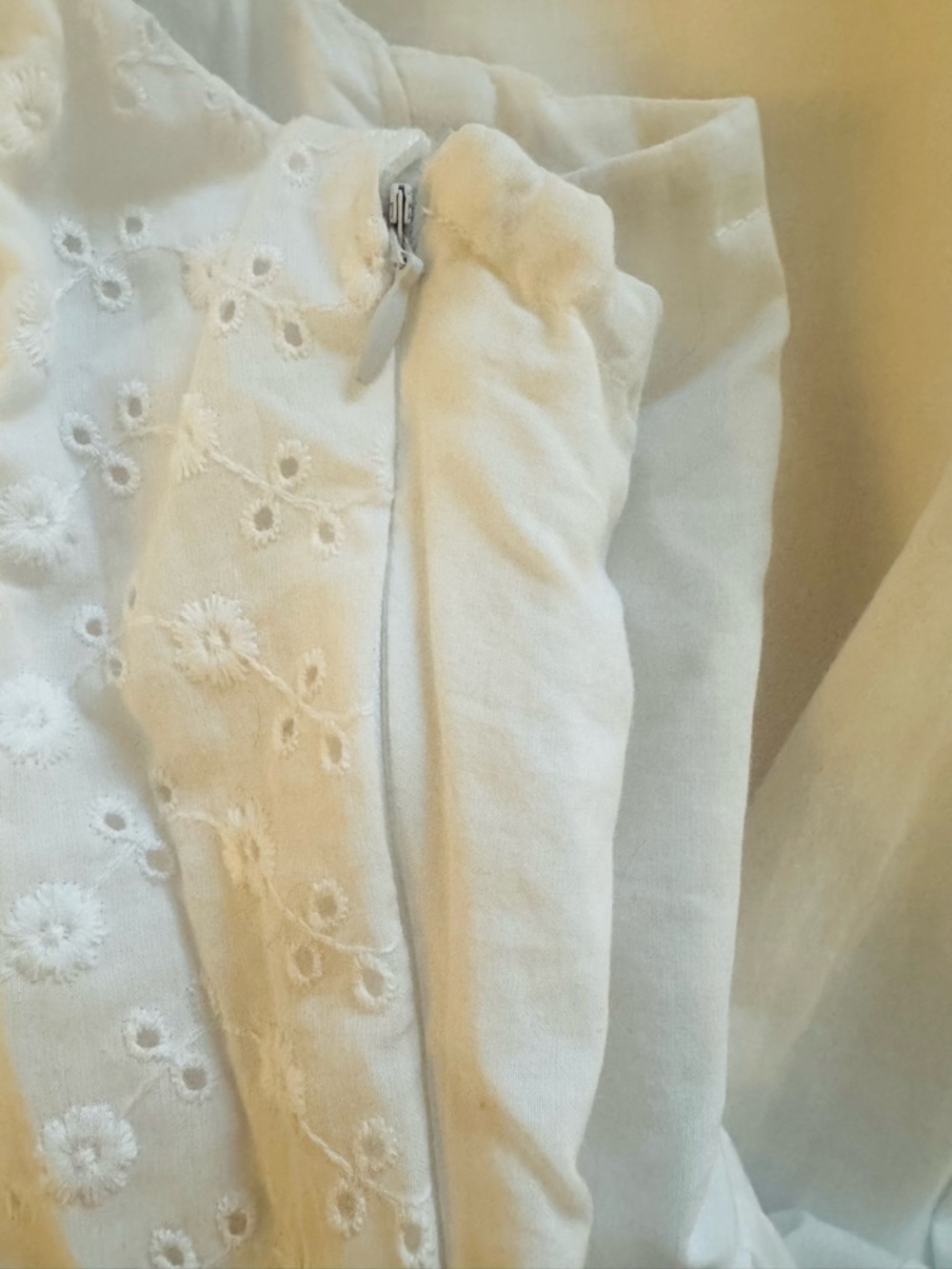 Fashion Nova White Eyelet Lace Bustier Chemise - Picture 7 of 9
